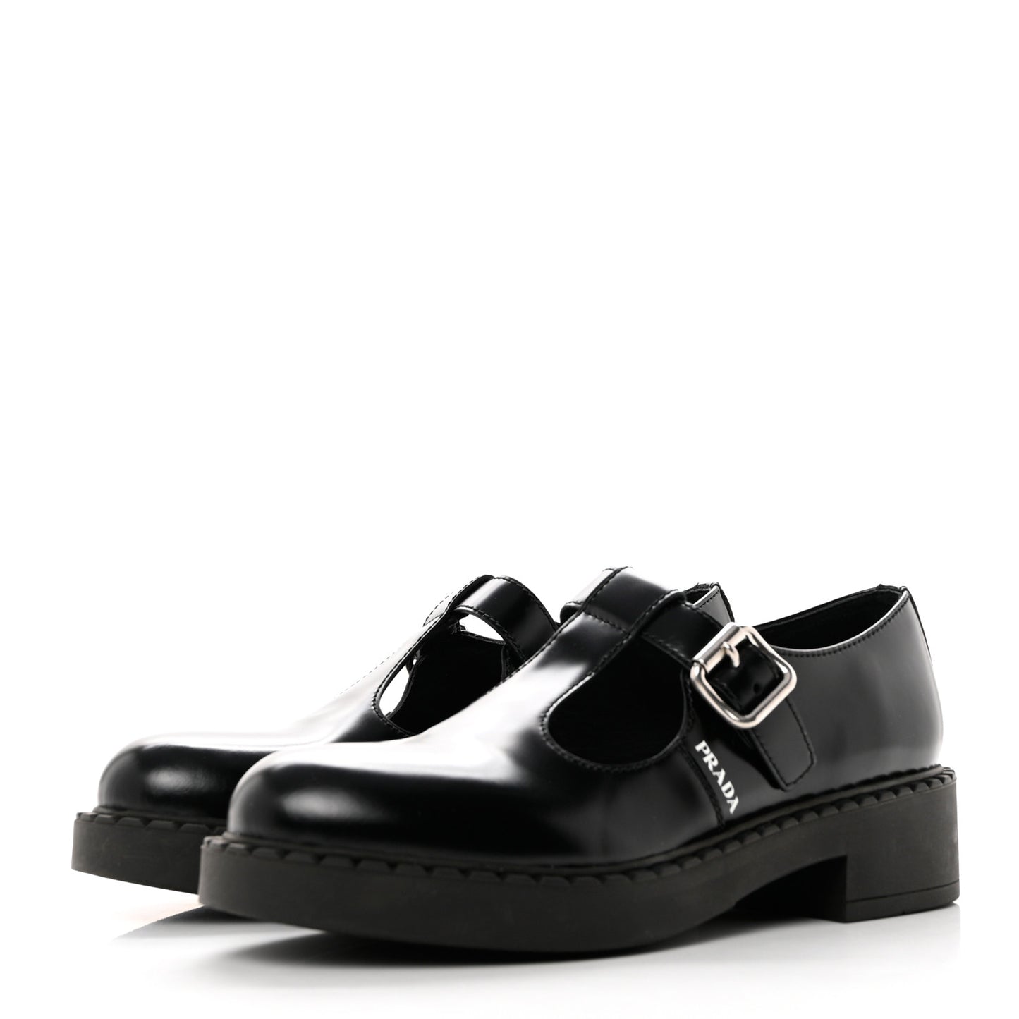 Spazzolato Mary Jane T Strap 40mm Loafers 38 Black