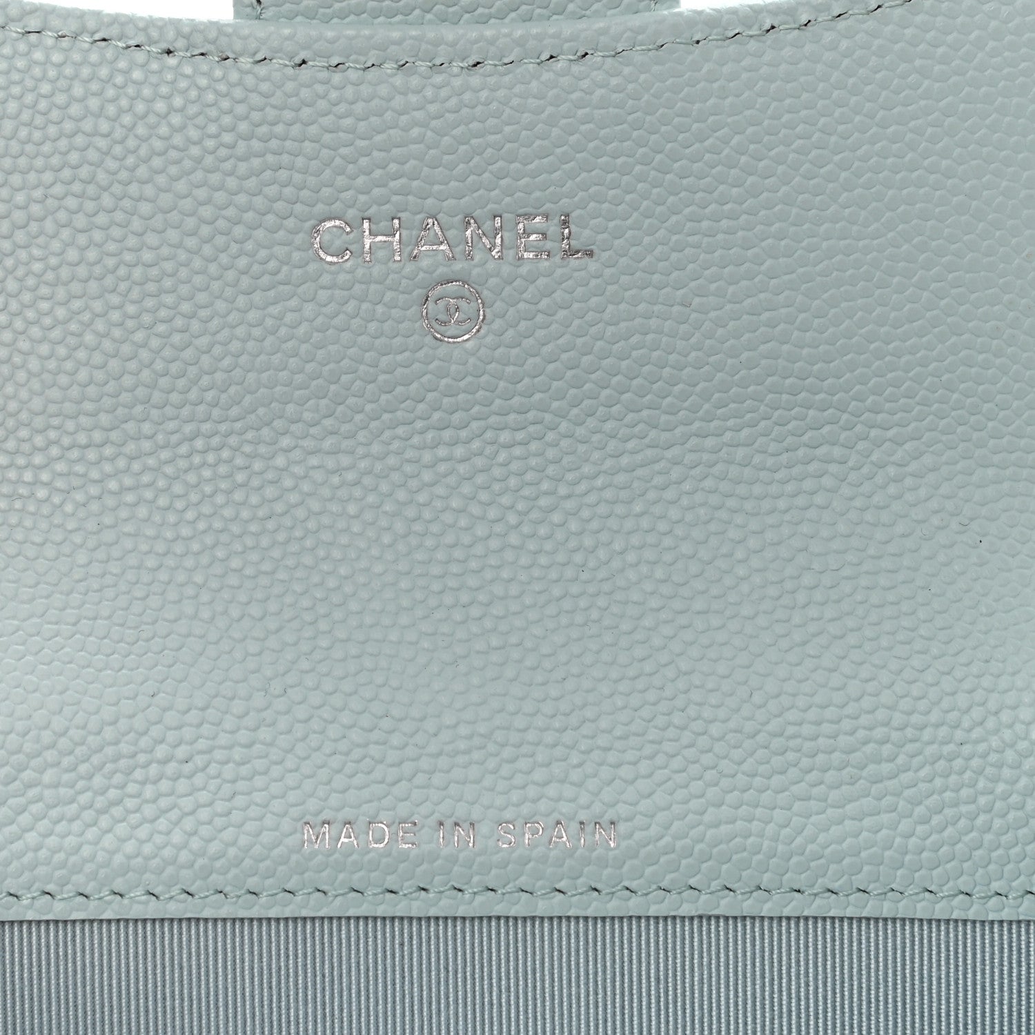 Chanel Caviar Quilted Flap Card Holder Wallet Light Blue 6 of 8