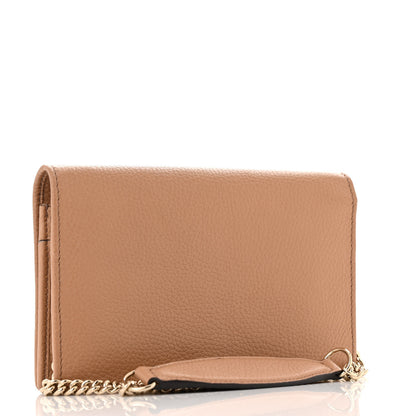 Gucci Pebbled Calfskin Soho Wallet On Chain Camelia 3 of 10