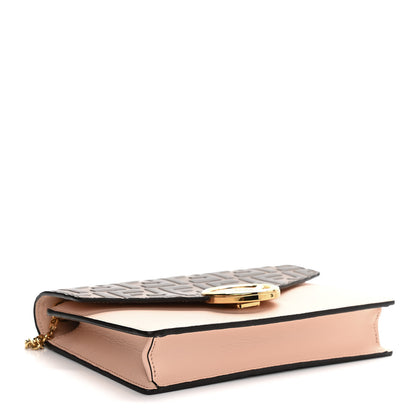 Fendi Vitello Cruise F is Fendi FF 1974 Embossed Medium Envelope Wallet On Chain Maya Black Light Rose 4 of 10
