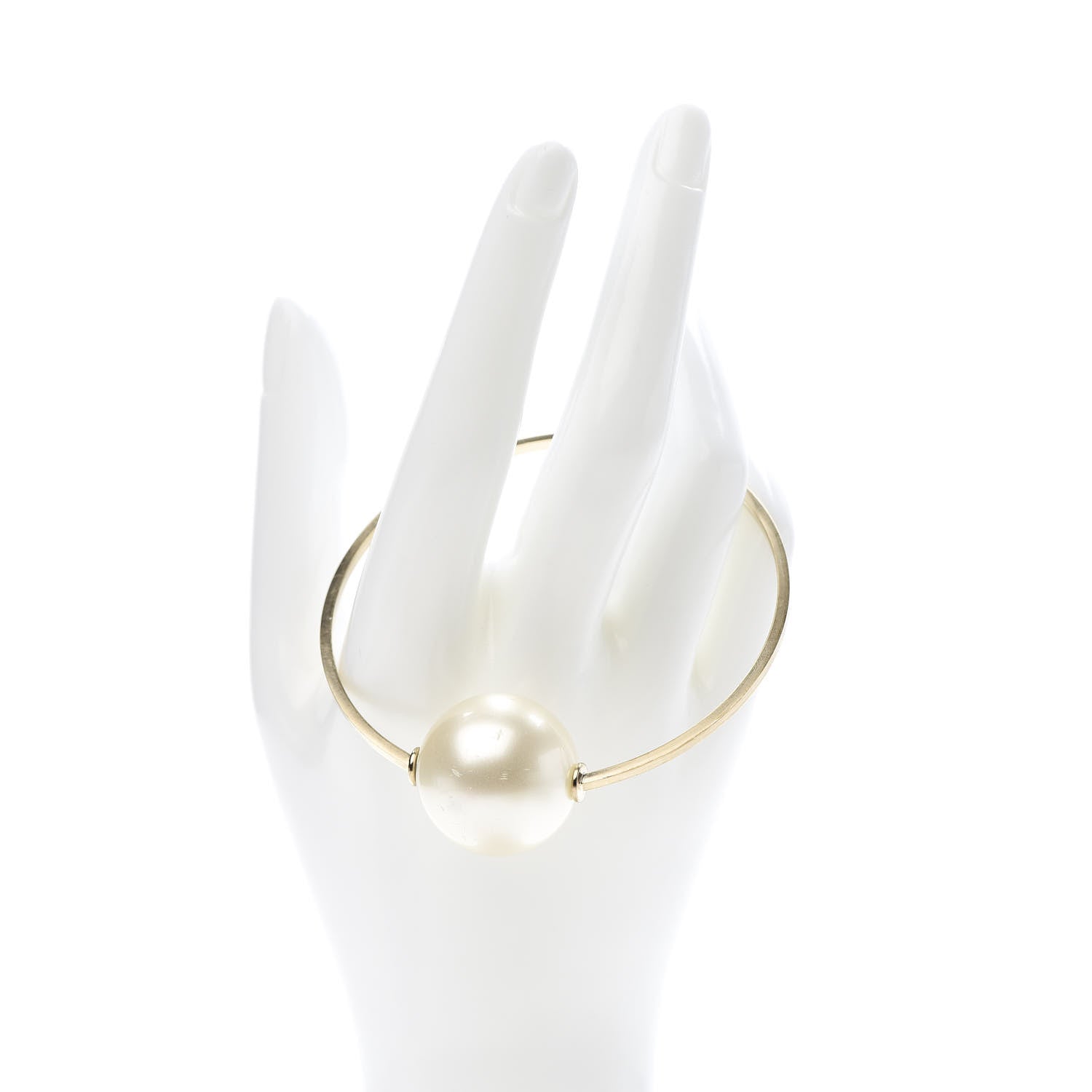 Chanel Pearl Medium Bangle Gold 2 of 8