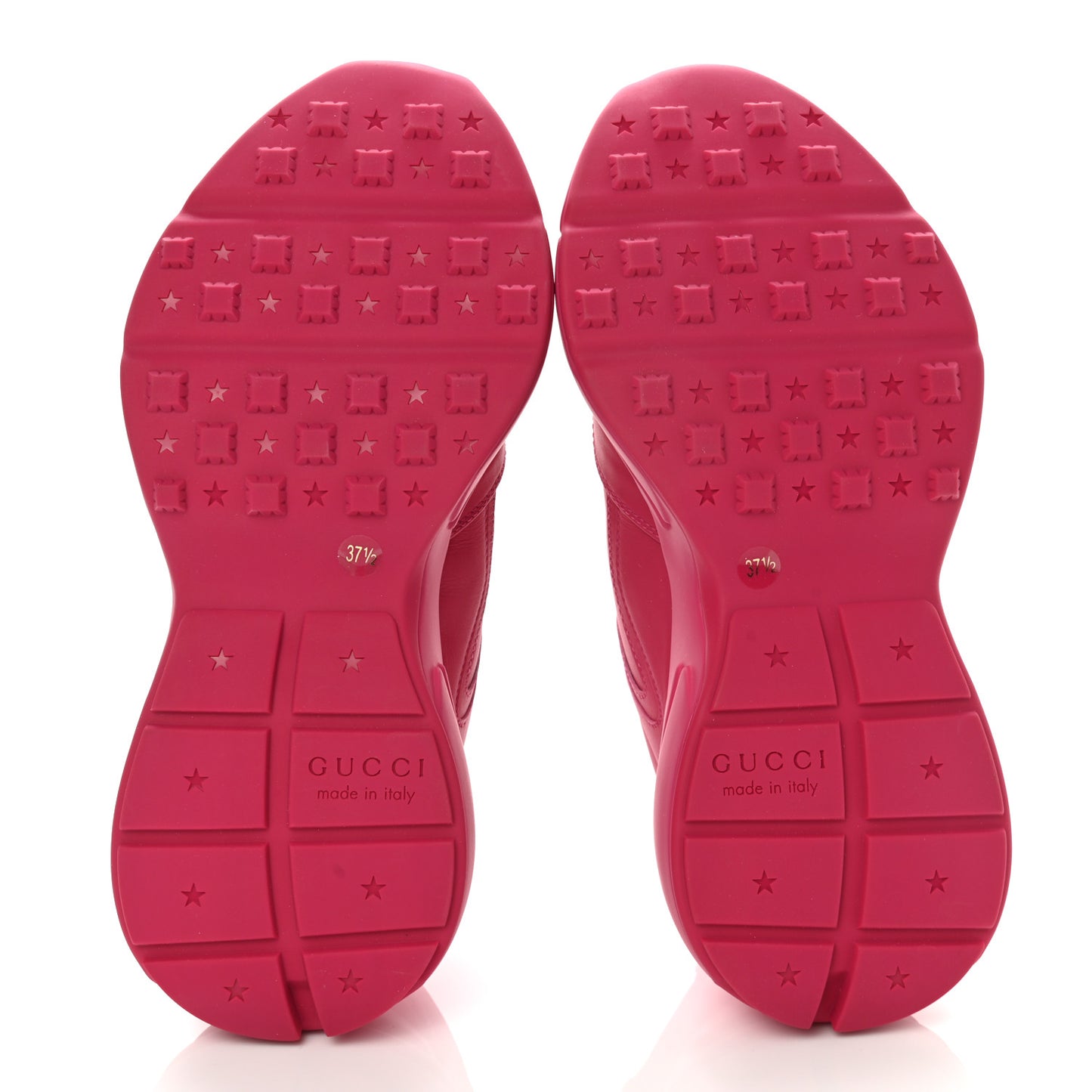 Calfskin Logo Womens Rhyton Sneakers 37.5 Box Pink