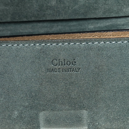 Chloe Suede Smooth Calfskin Mini Drew Shoulder Bag Cloudy Blue 5 of 14