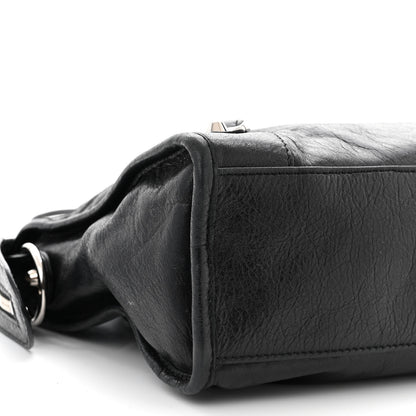 Balenciaga Agneau Classic Silver Hardware S City Logo Strap Black 9 of 13