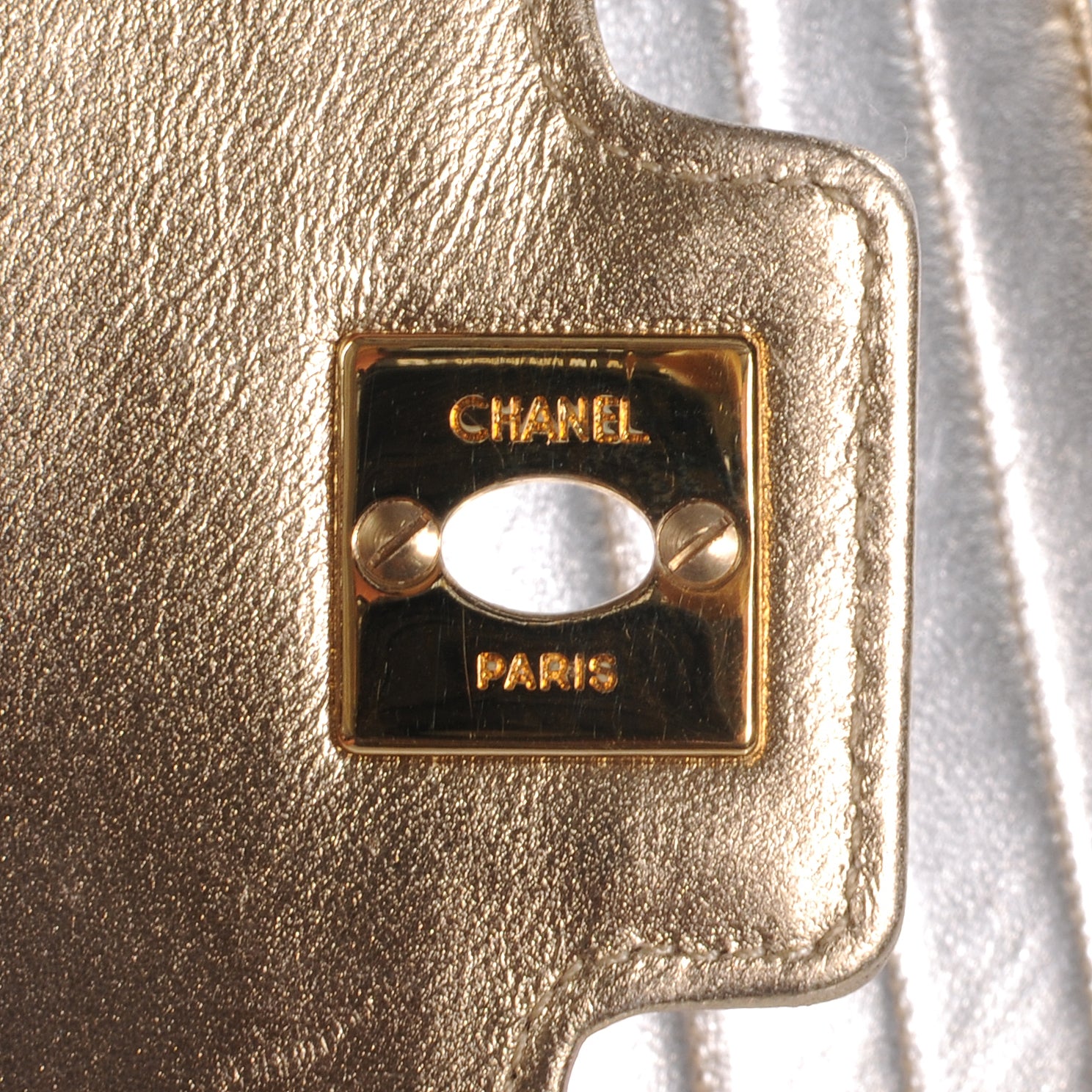 Chanel Lambskin Horizontal Quilted Mini Flap Metallic 6 of 9