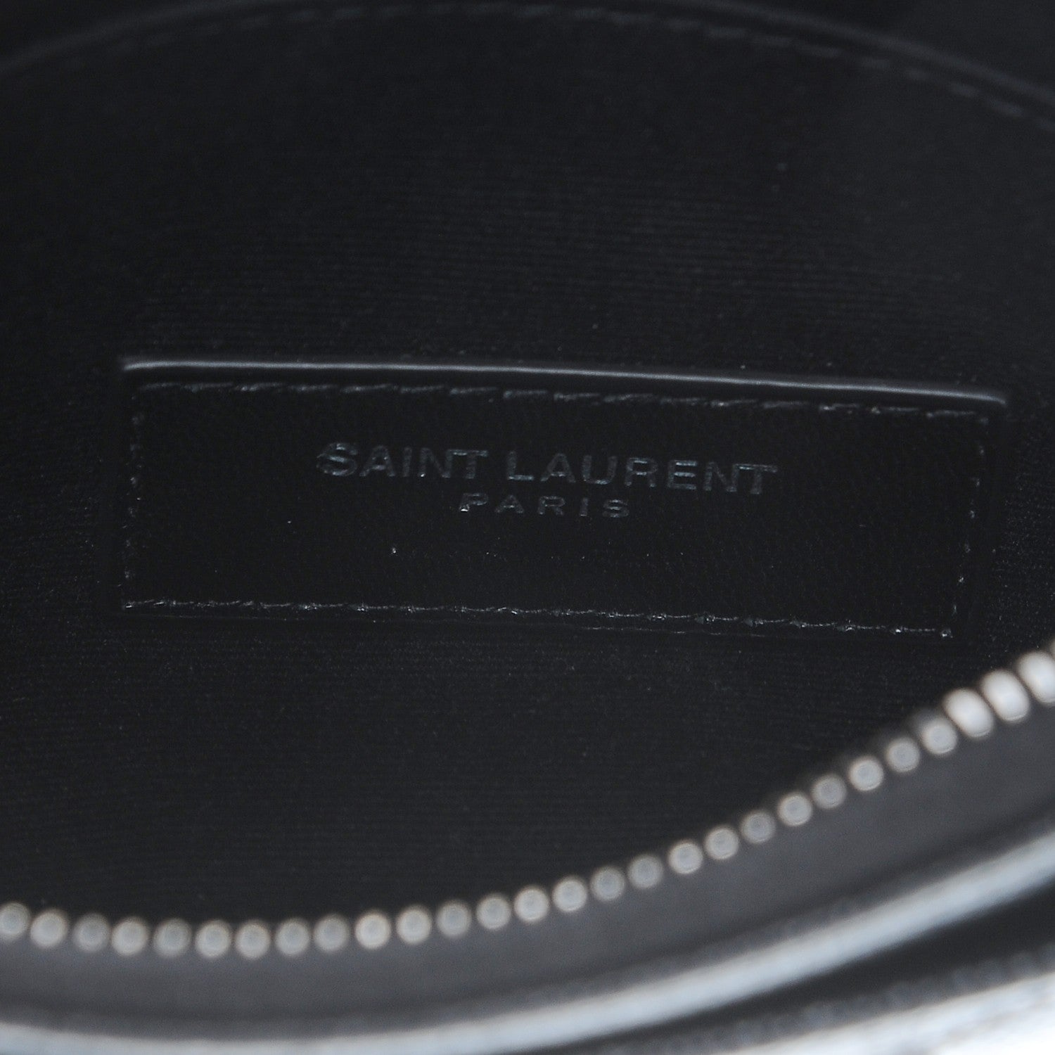 Saint Laurent Grain De Poudre Chevron Monogram Bill Pouch Black 5 of 5