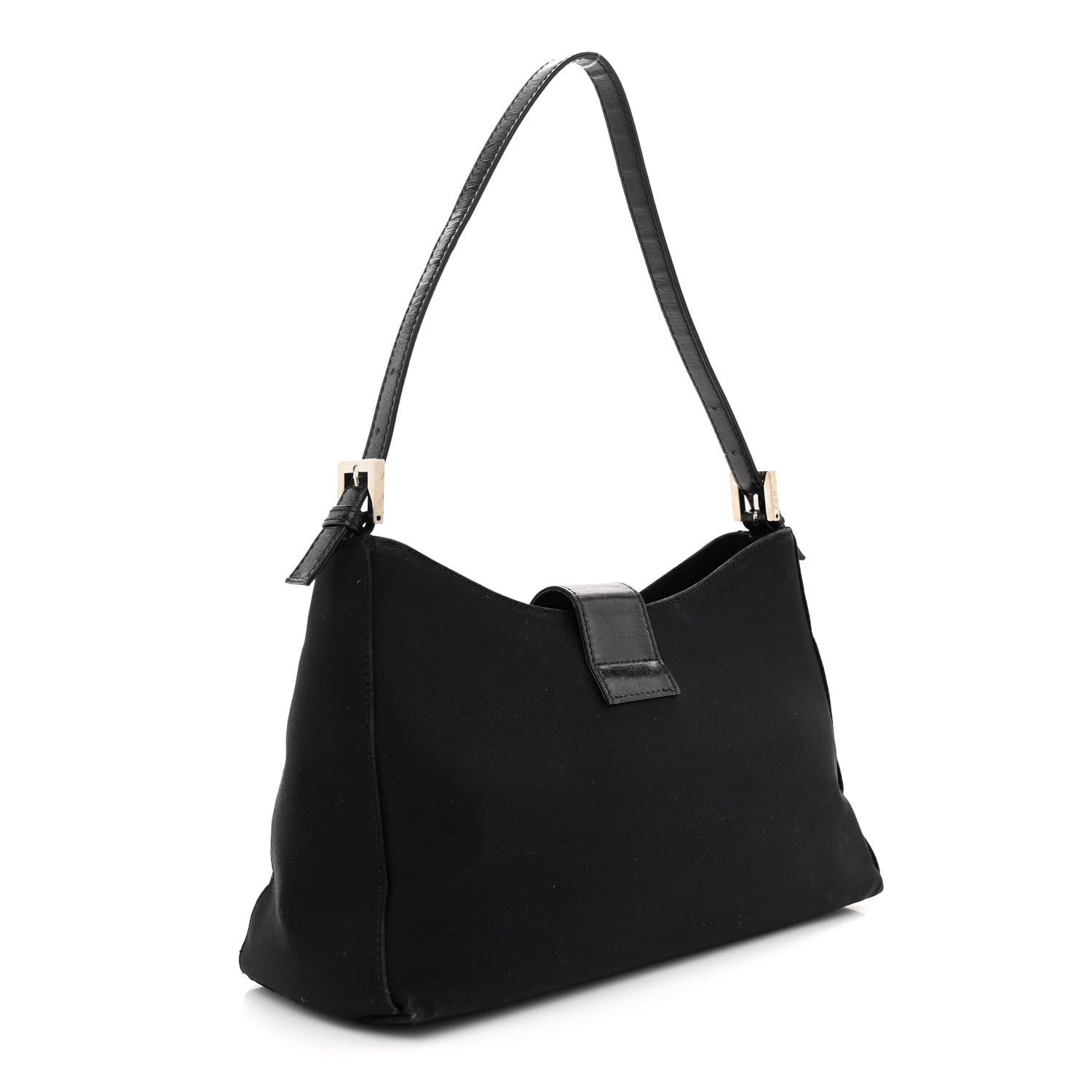 Fendi Neoprene Shoulder Bag Black 3 of 16