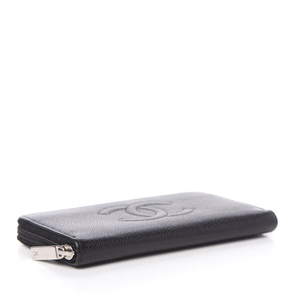 Chanel Caviar Large Timeless CC Zip Around Wallet Black 4 of 9