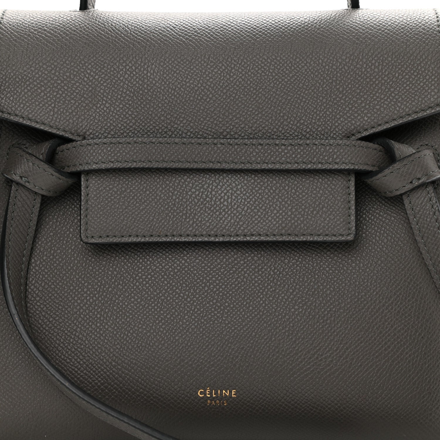 Celine Grained Calfskin Nano Belt Bag Grey 8 of 8
