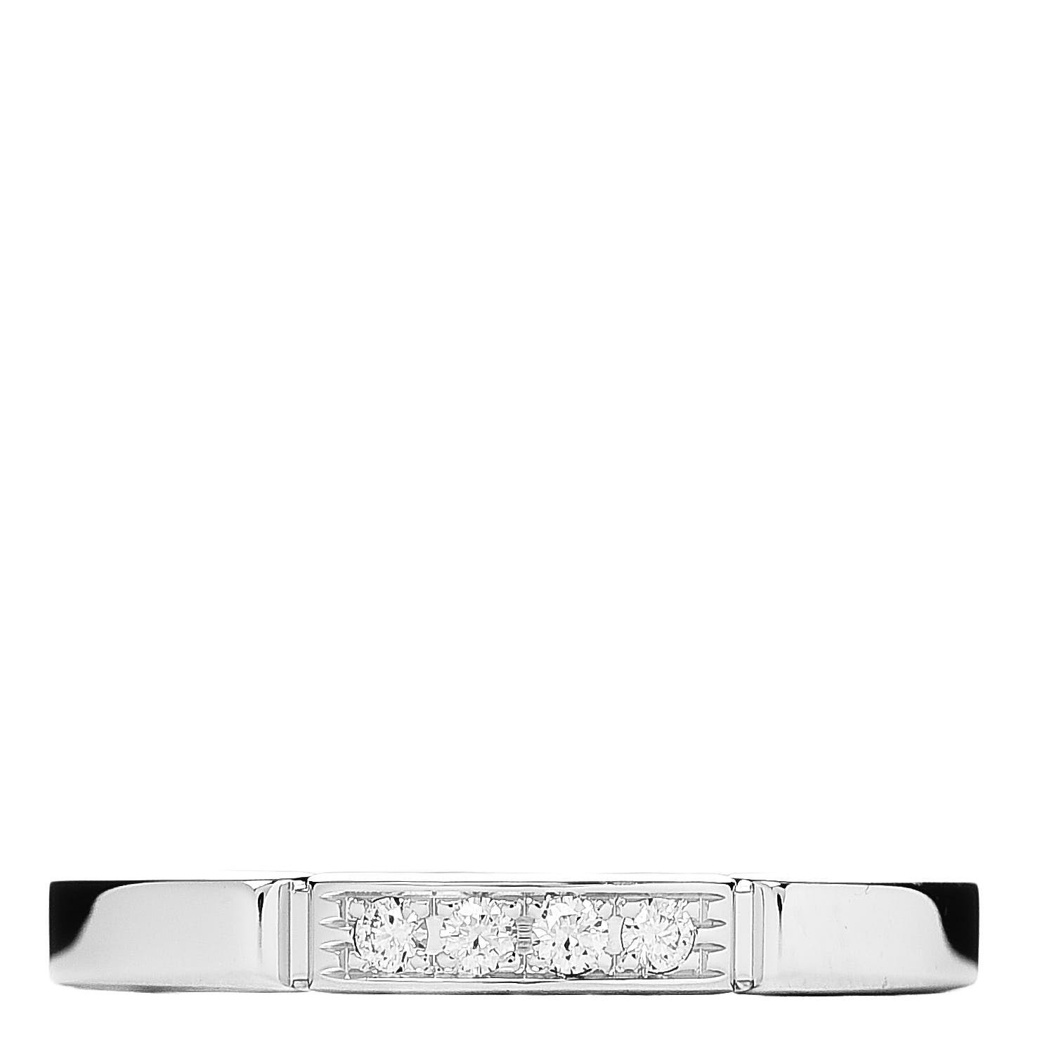 Cartier 18K White Gold Diamond Maillon Panthere Wedding Band Ring 49 5 1 of 4