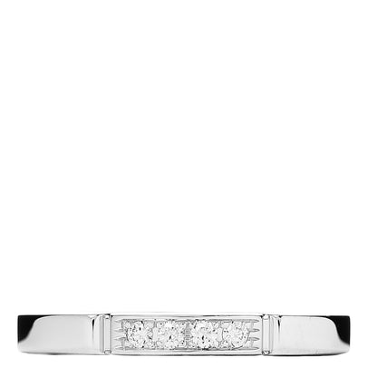 Cartier 18K White Gold Diamond Maillon Panthere Wedding Band Ring 49 5 1 of 4