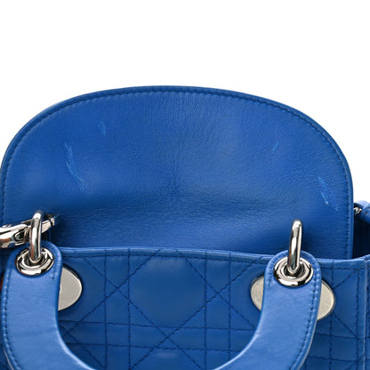 Christian Dior Lambskin Cannage Mini Lady Dior Blue 23 of 23