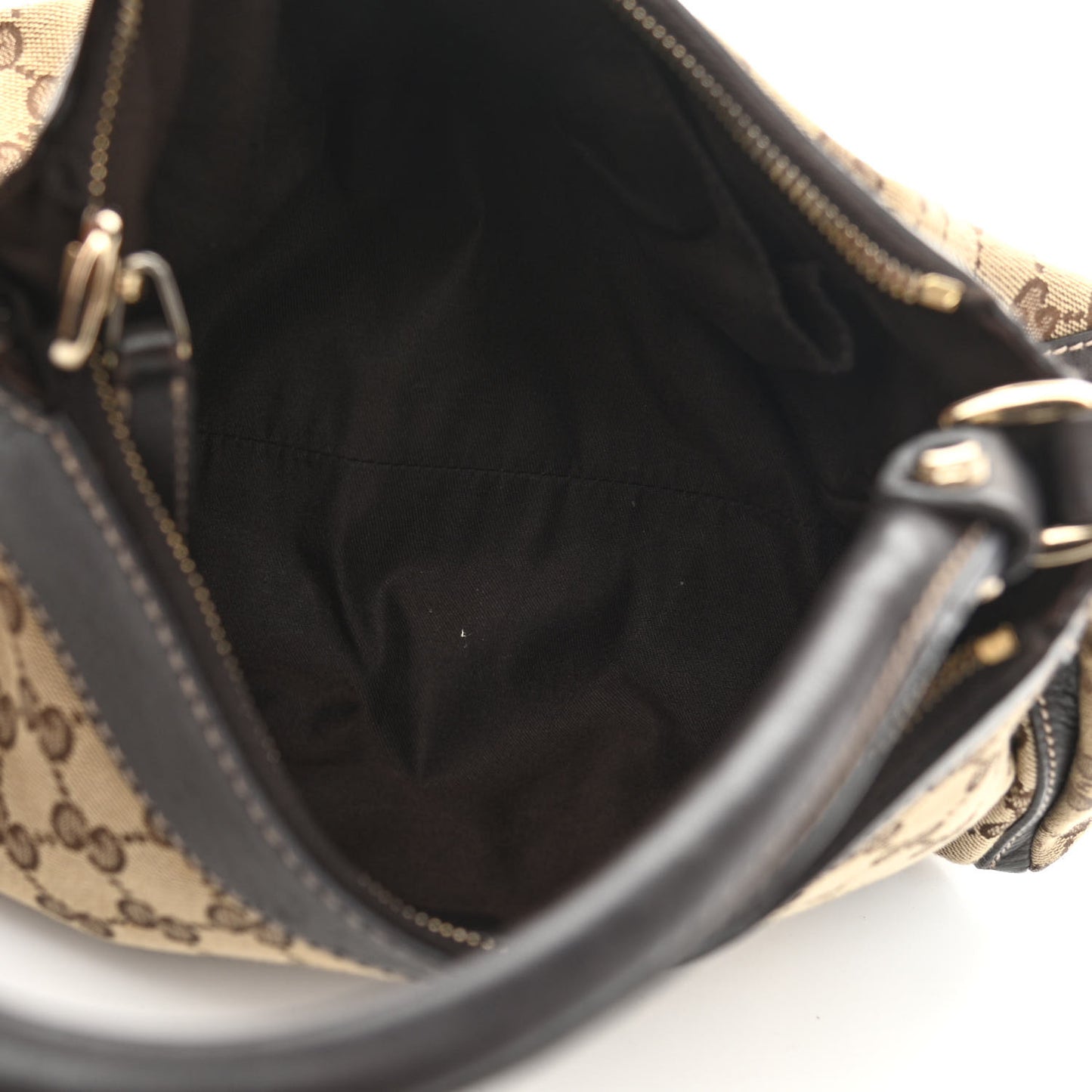 Monogram Medium D Gold Ring Hobo Dark Brown