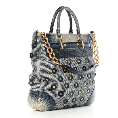 Louis Vuitton Denim Stripes Polka Dot Corsaire Navy 3 of 15