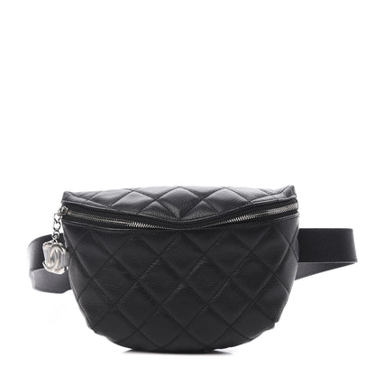 Chanel Grained Calfskin Quilted Waist Belt Bag Black 1 of 13