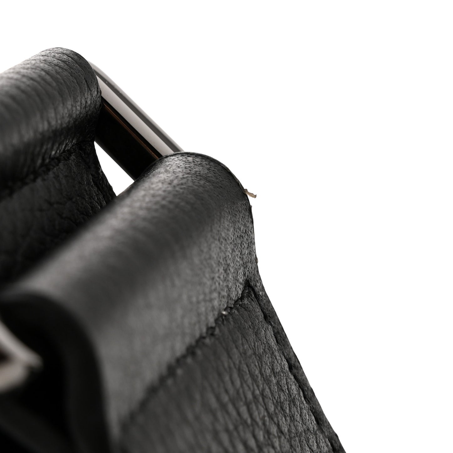 Grained Calfskin Oblique Mini Saddle Messenger Black