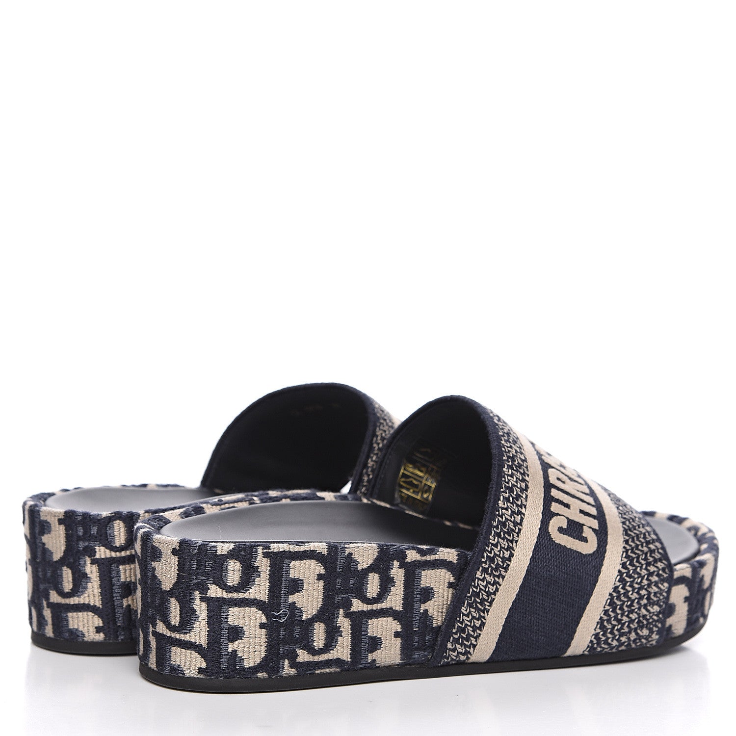 Christian Dior Oblique D-Way Platform Sandal 38 Deep Blue 4 of 9