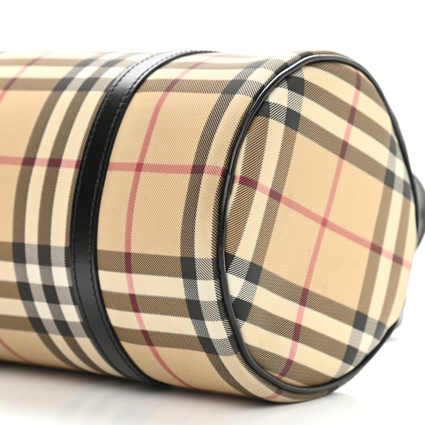 House Check Barrel Bag Black