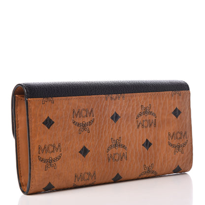MCM Visetos Grained Calfskin Large Two Fold Wallet Black 3 of 8