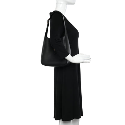 Saint Laurent Smooth Calfskin Small Le 5 A 7 Soft Hobo Black 3 of 12