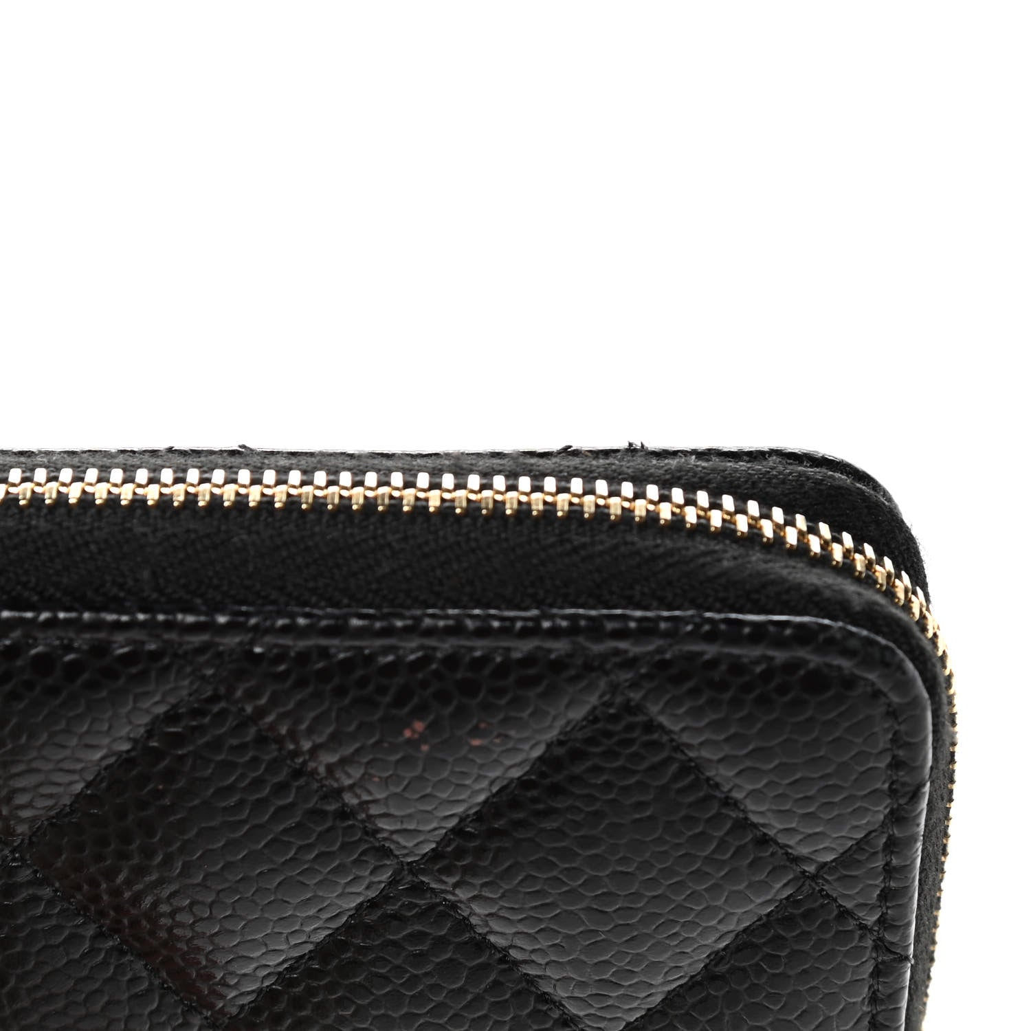 Chanel Caviar Quilted Zip Coin Purse Black 12 of 13