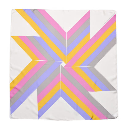 Hermes Silk Centered Rhyme de Elaine Lustig Cohen Scarf 90 Creme Jaune Rose 1 of 5