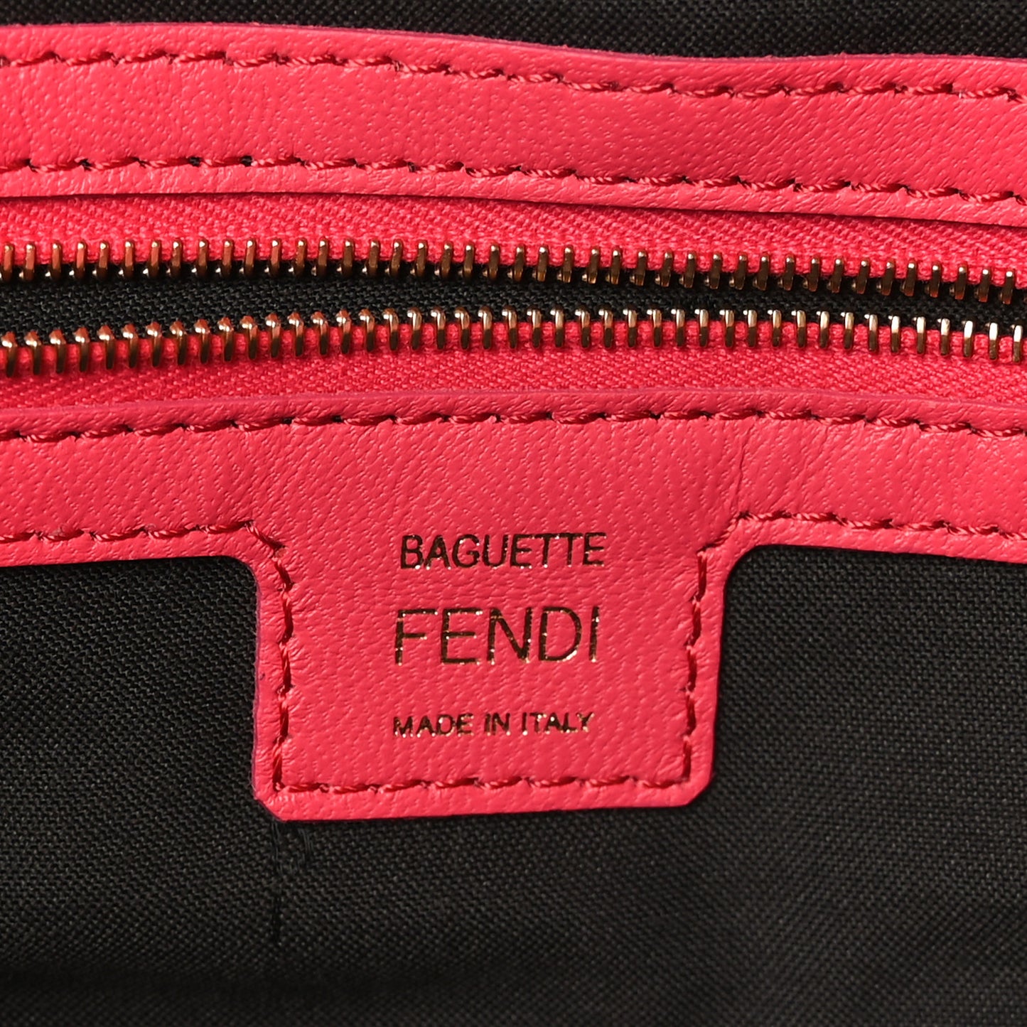 Nappa FF 1974 Embossed Baguette Lampone