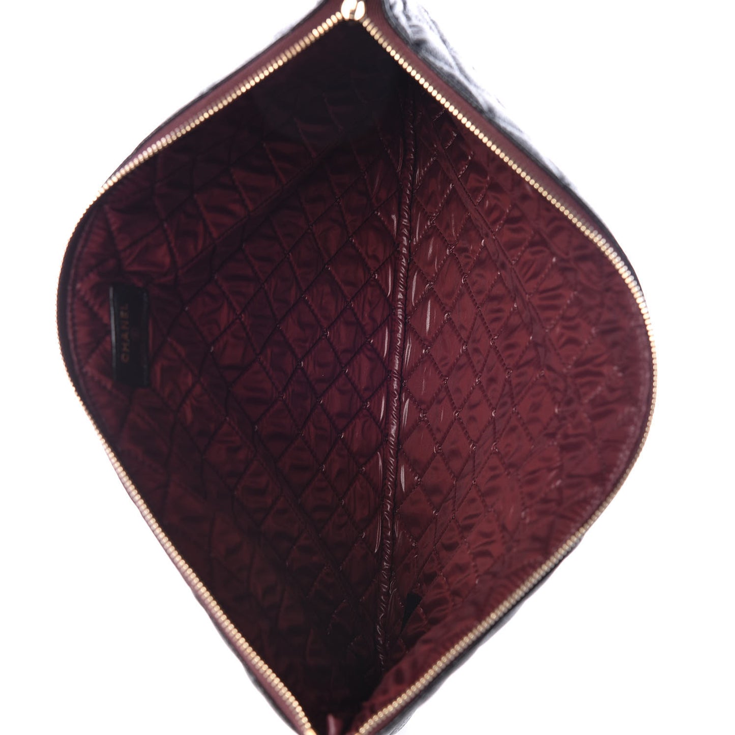 Caviar Quilted Large Cosmetic Case Black