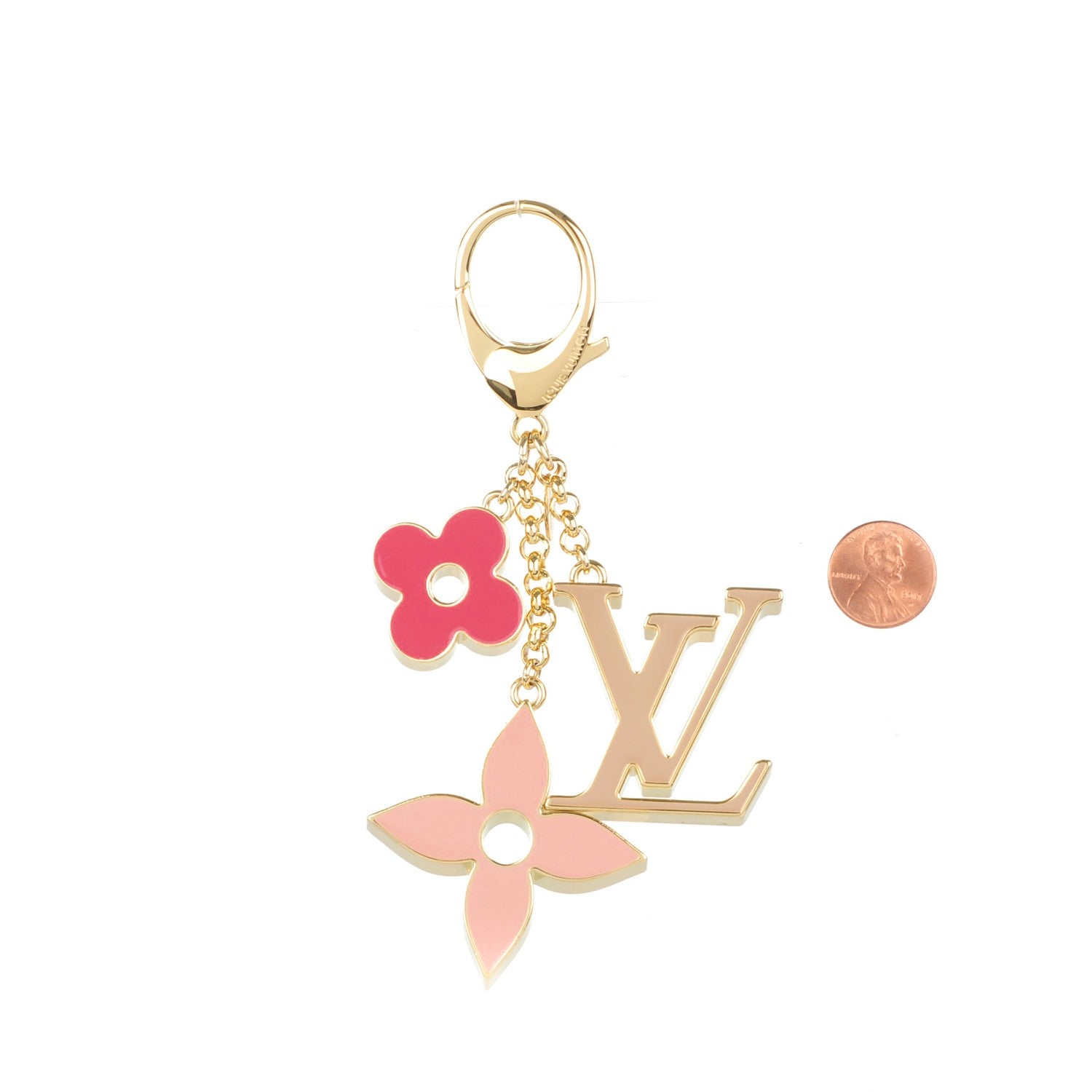 Louis Vuitton Fleur De Monogram Bag Charm Pink 2 of 4