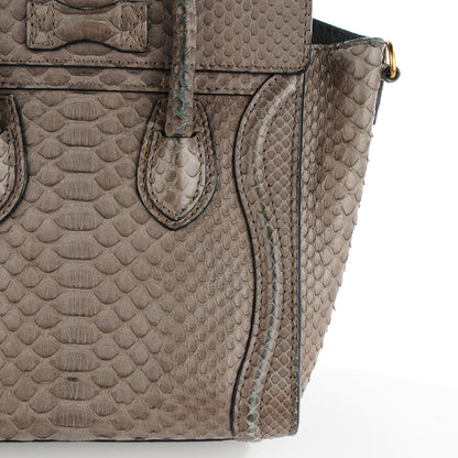 Celine Python Nano Luggage Grey 10 of 12