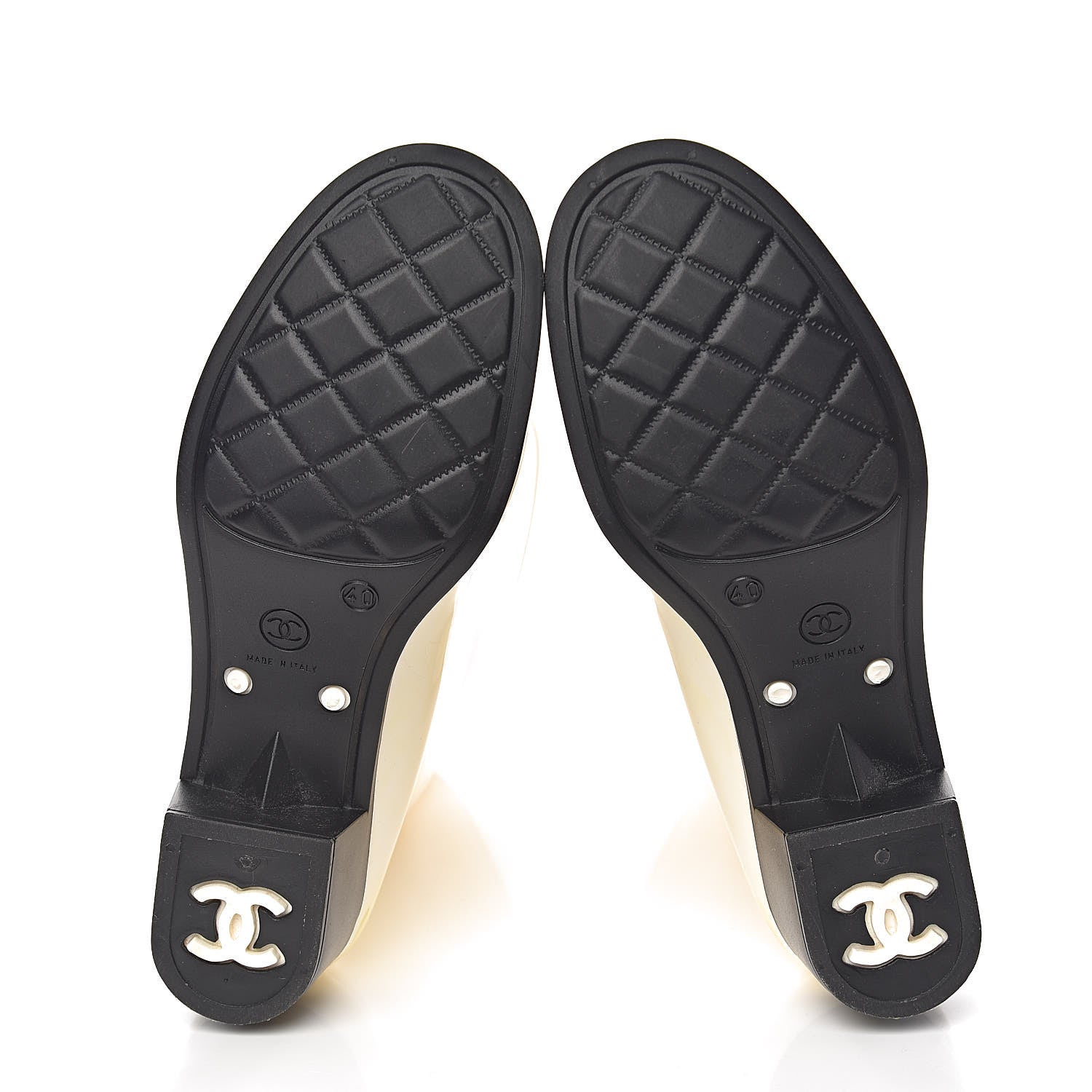 Chanel Rubber Camellia Rain Boots 40 White 8 of 21