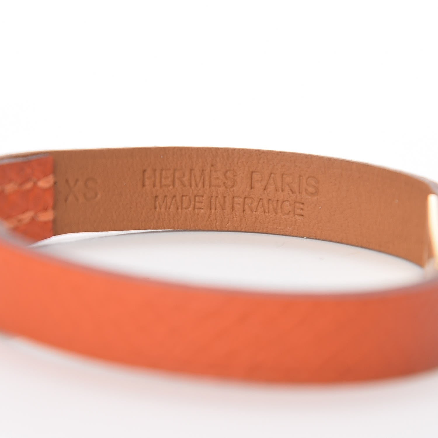 Hermes Epsom Micro Rivale Bracelet XS Orange 4 of 6