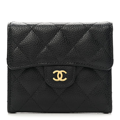 Chanel Caviar Quilted Compact Flap Wallet Black 1 of 9