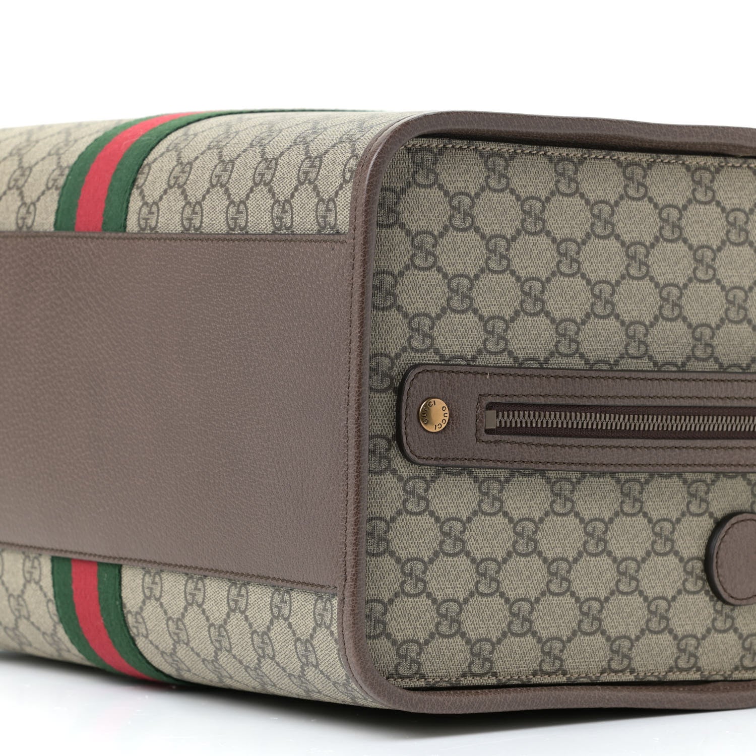 Gucci GG Supreme Monogram Web Ophidia Duffle Bag Beige New Acero 7 of 12