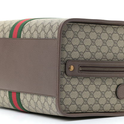 Gucci GG Supreme Monogram Web Ophidia Duffle Bag Beige New Acero 7 of 12