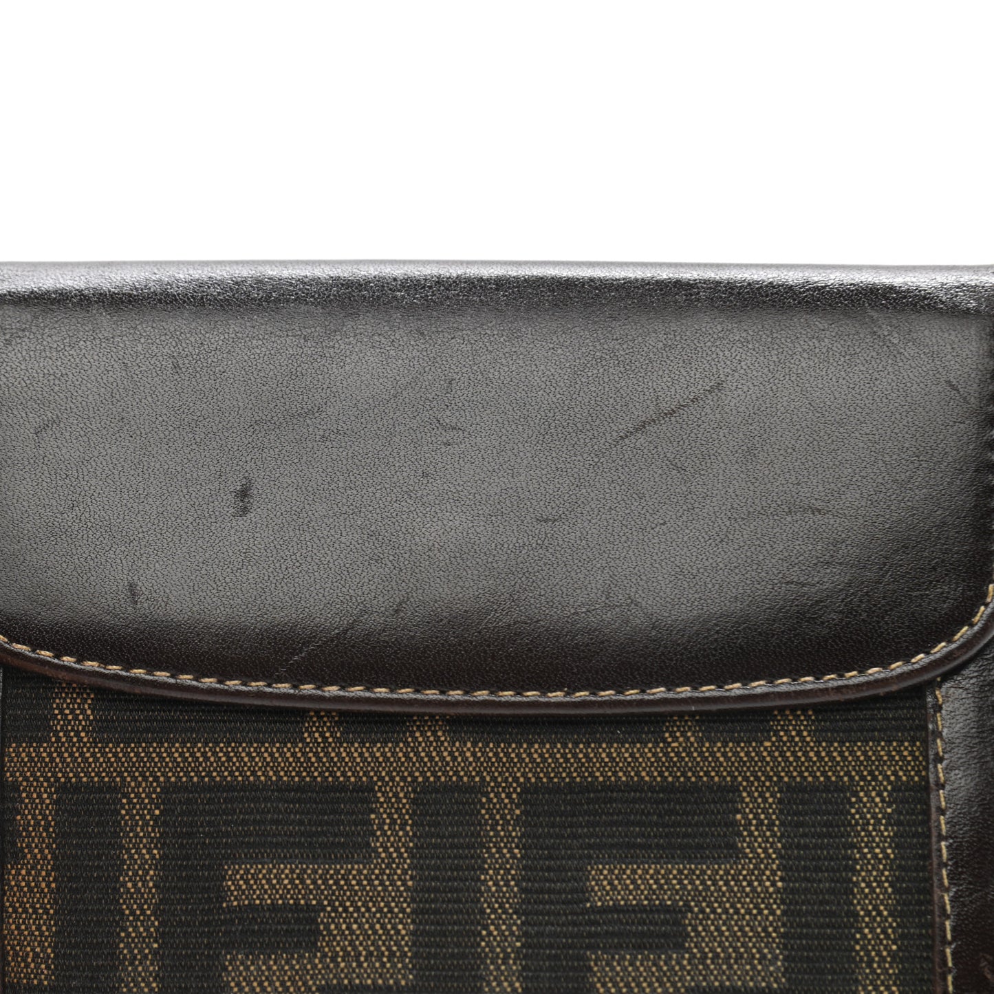 Zucca Calfskin Compact Wallet Tobacco