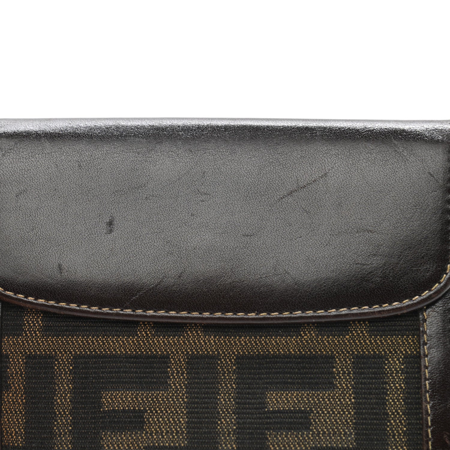 Fendi Zucca Calfskin Compact Wallet Tobacco 8 of 14