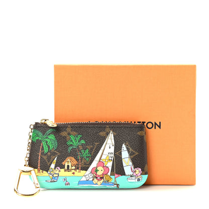 Louis Vuitton Monogram 2023 Christmas Animation Sailing Vivienne Key Pouch Dragonfruit Pink 7 of 7