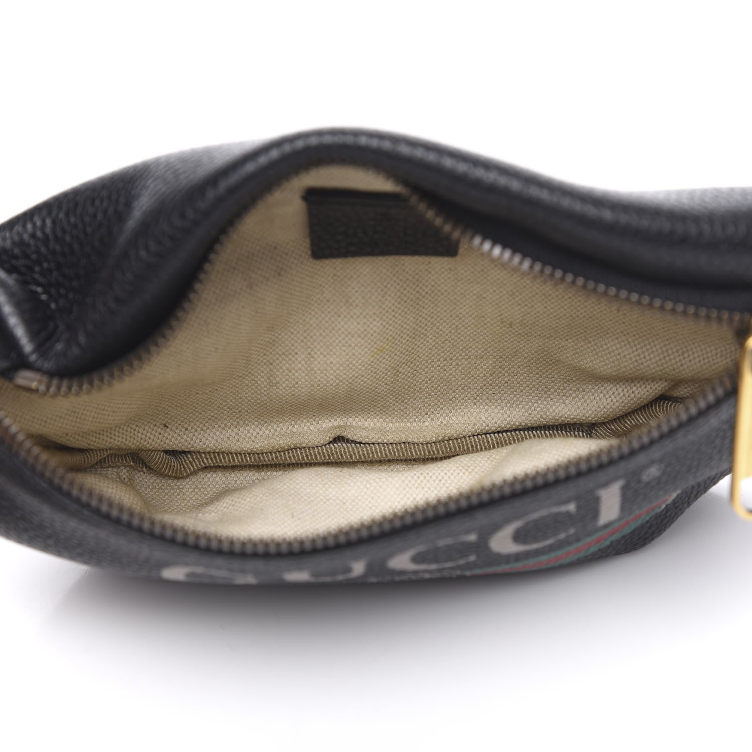Gucci Grained Calfskin Small Logo Belt Bag Black 5 of 10