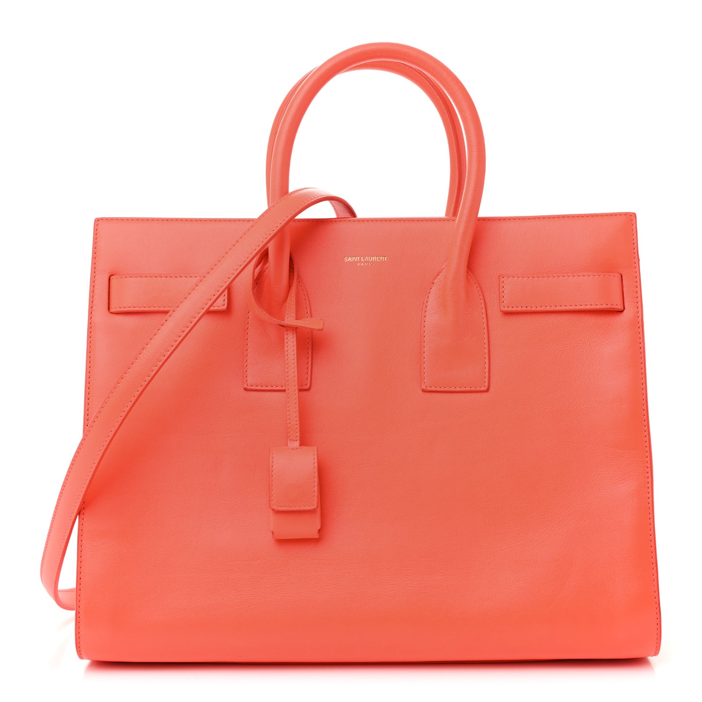 Calfskin Small Sac De Jour Neon Orange