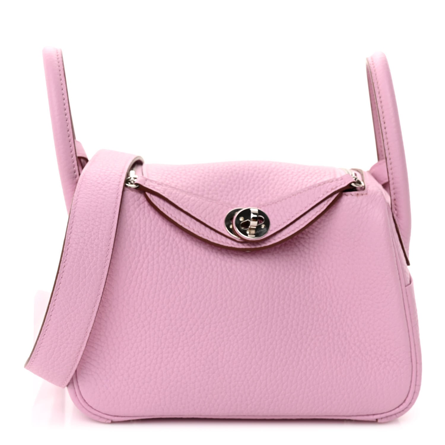 Hermes Taurillon Clemence Mini Lindy 20 Mauve Sylvestre 1 of 9