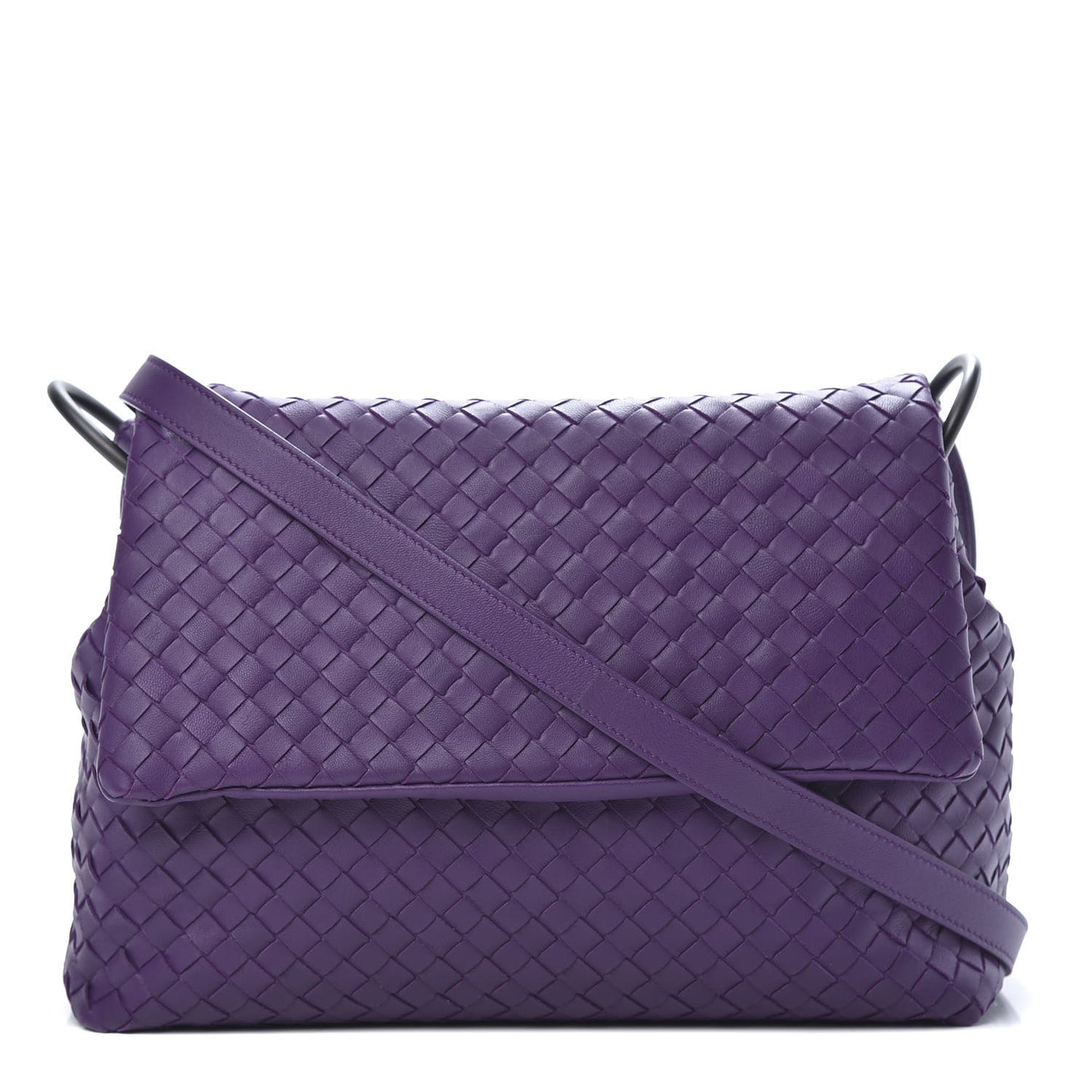 Nappa Intrecciato Flap Shoulder Bag Monalisa