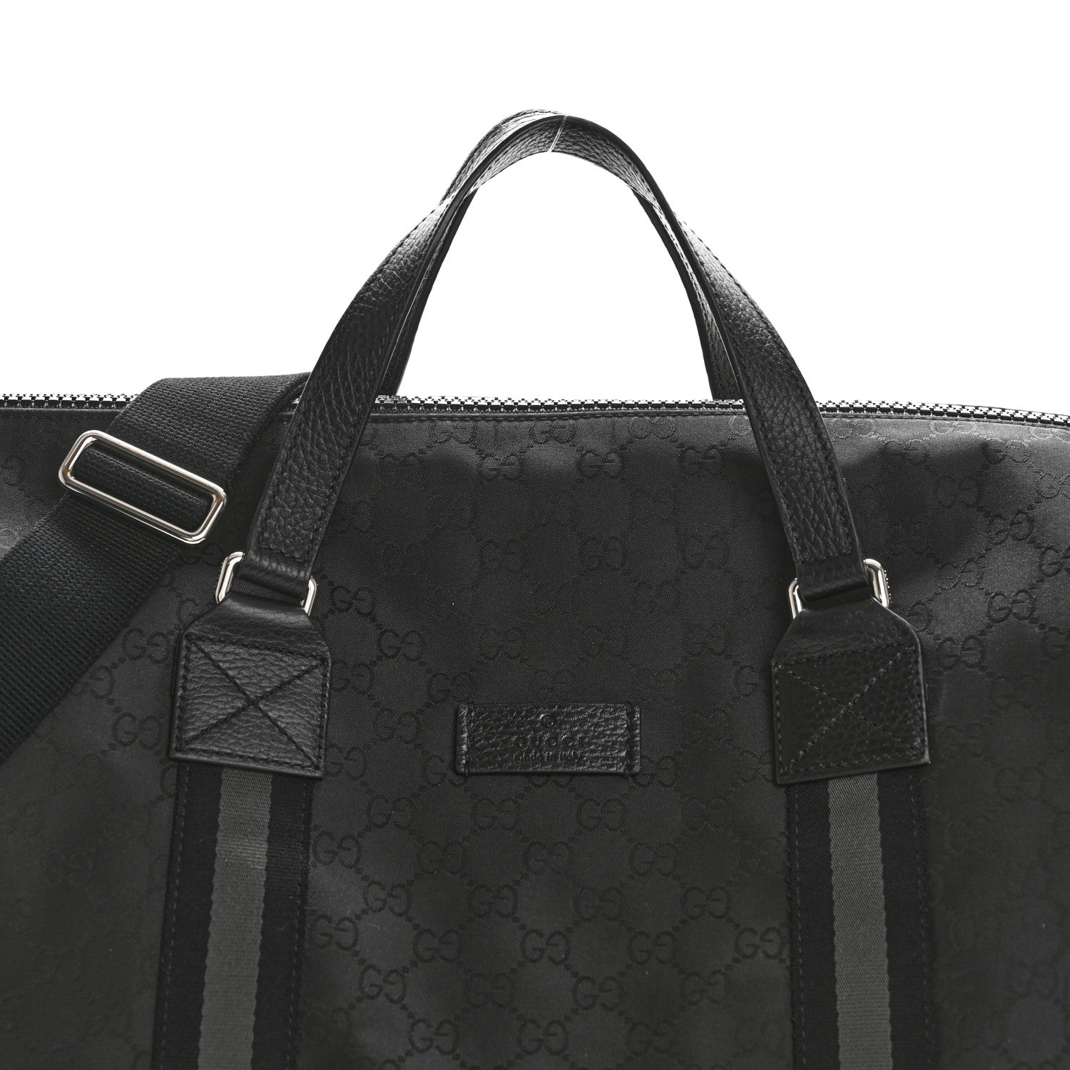 Gucci Nylon Monogram XL Duffle Bag Black 7 of 12