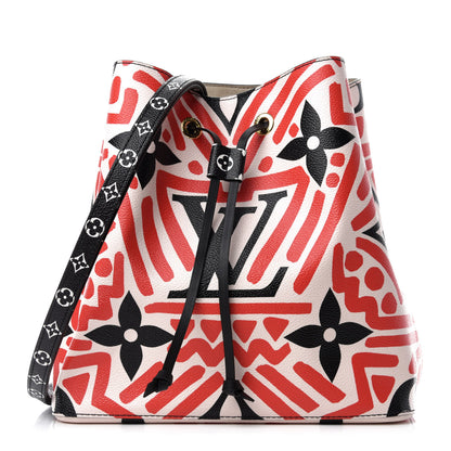 Louis Vuitton Monogram Giant Crafty NeoNoe MM Creme Rouge Black 1 of 9