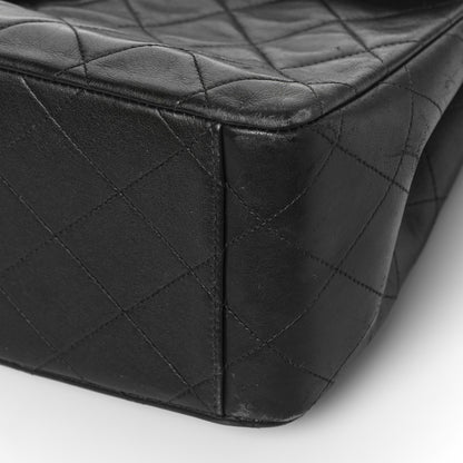 Chanel Lambskin Quilted XL Jumbo Single Flap Black 10 of 14