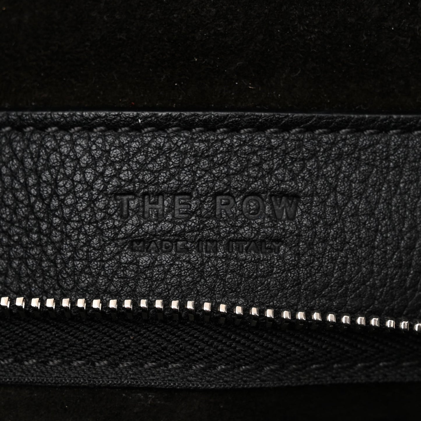 Grained Calfskin Top Handle 14 Bag Black