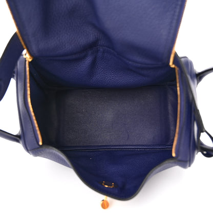 Hermes Taurillon Clemence Lindy 26 Bleu Encre 5 of 10