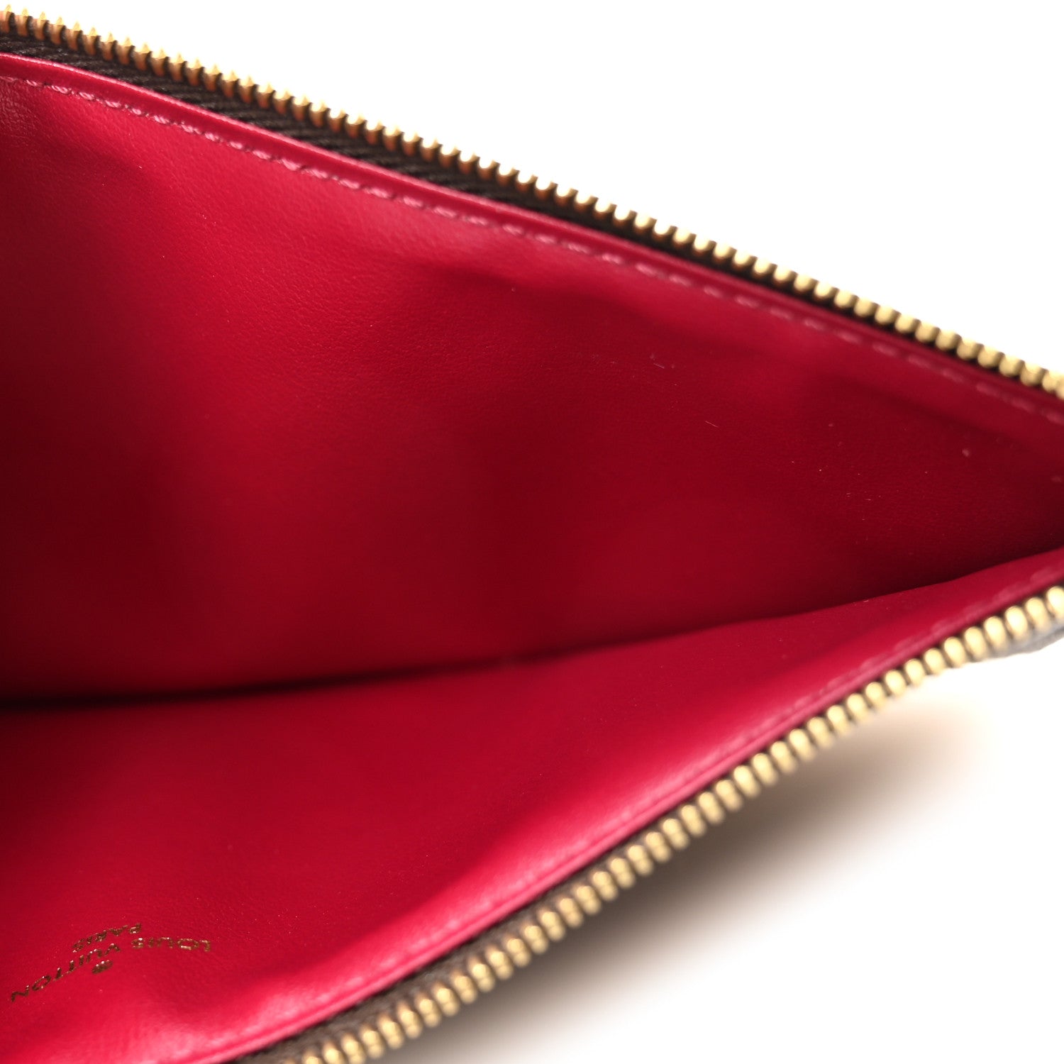 Louis Vuitton Monogram Felicie Chain Wallet Zippered Insert Fuchsia 5 of 6