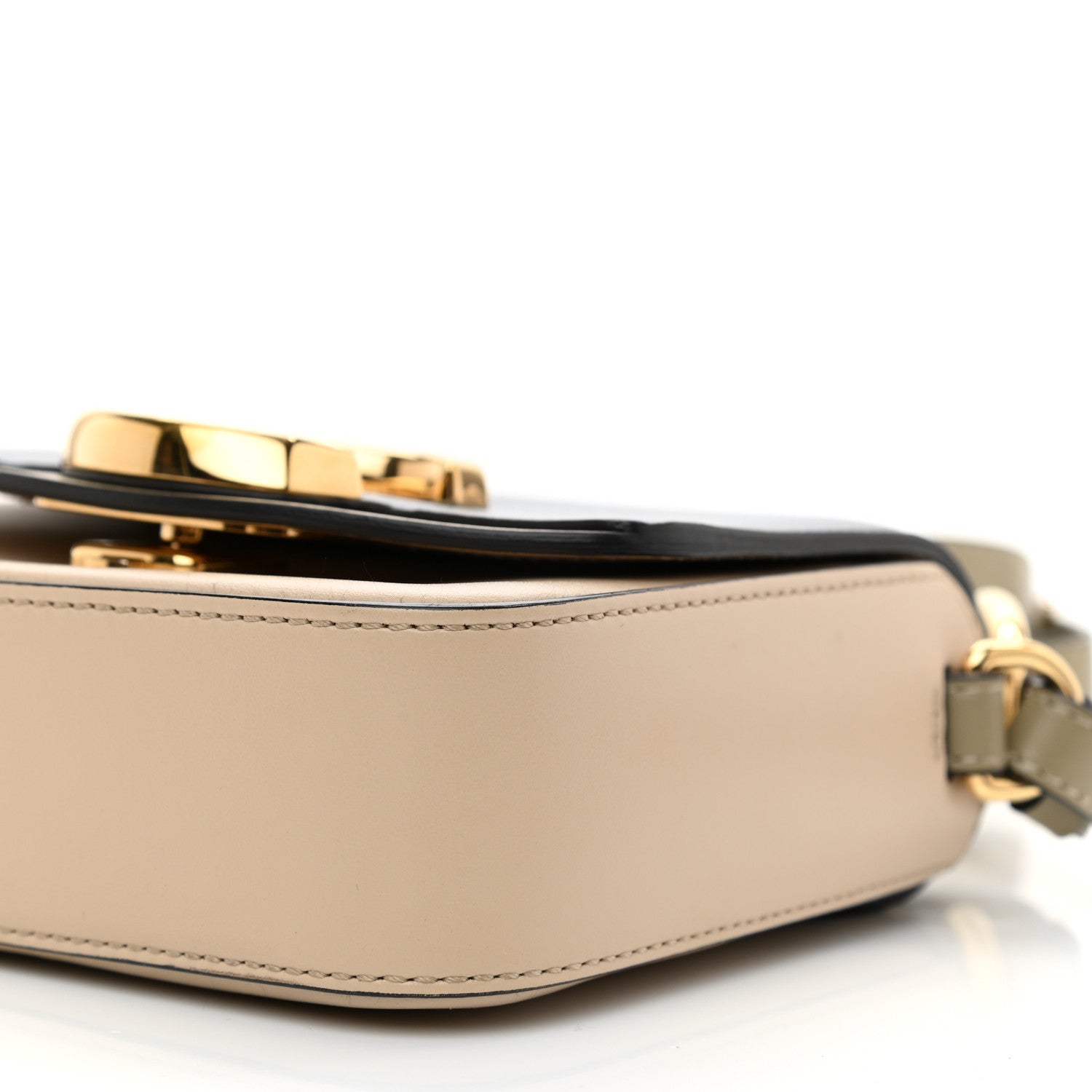 Chloe Shiny Calfskin Mini C Double Carry Blue Beige 8 of 9