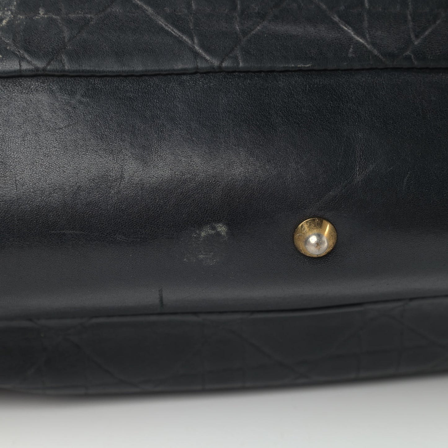 Lambskin Cannage Shopping Tote Black